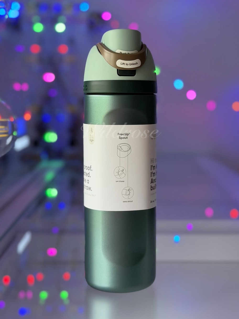Owala WINTER GREEN 24 Oz Metallic green Christmas holiday